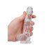 RealRock - dildo realístico transparente - 15cm
