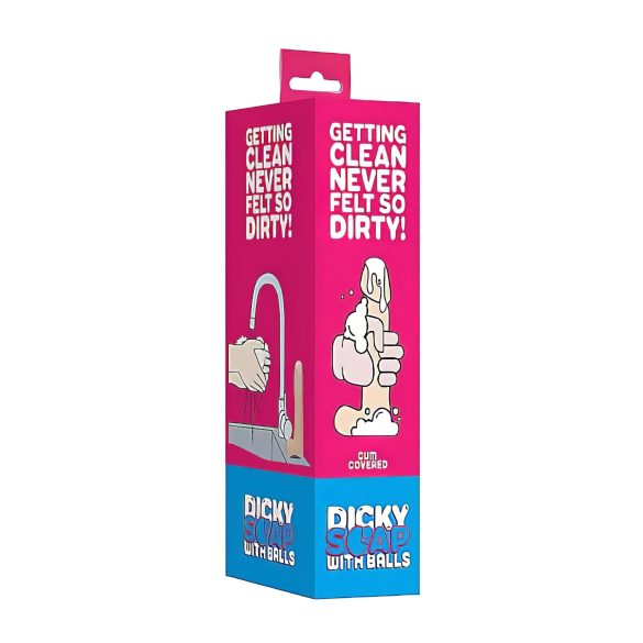 Dicky Cum - sabonete formato pênis com testículos - natural 250g
