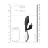Alexios - vibrador borboleta com estimulador de clitóris - silicone preto