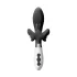 Alexios - vibrador borboleta com estimulador de clitóris - silicone preto