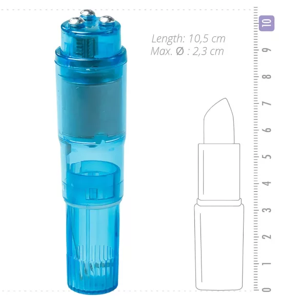Easytoys Pocket Rocket - vibrador clitoriano com acessórios - azul - 5 peças