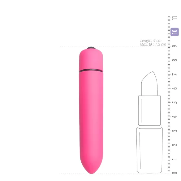 Easytoys - vibrador bullet à prova d'água - silicone rosa