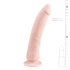 Easytoys - dildo ventosa 100% silicone 21cm - cor natural
