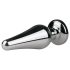 Easytoys Metal No.11 - plug anal com pedra rosa - metal prateado 3,5cm