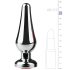 Easytoys Metal No.11 - plug anal com pedra rosa - metal prateado 3,5cm