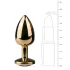 EasyToys Metal nº 1 - plug anal em forma de cone com pedra roxa (dourado, 2,5 cm)