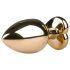 Easytoys Metal No.8 - plug anal coração - metal dourado rosa 3,5cm