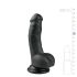 Easytoys - dildo com ventosa e escroto 15cm - preto