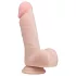 Easytoys - dildo realístico com ventosa e escroto - 17,5cm - cor natural