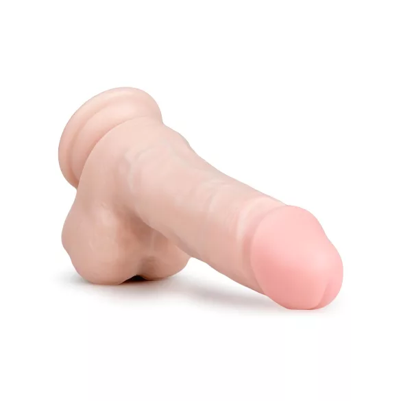 Easytoys - dildo realístico com ventosa e escroto - 17,5cm - cor natural