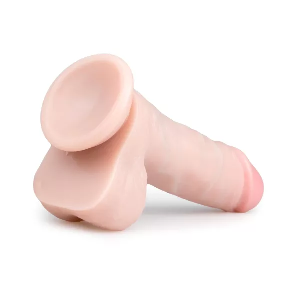 Easytoys - dildo realístico com ventosa e escroto - 17,5cm - cor natural