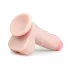 Easytoys - dildo realístico com ventosa e escroto - 17,5cm - cor natural