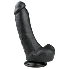 Easytoys - dildo com ventosa e testículos - 20cm - preto