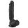 Easytoys - vibrador dildo com ventosa e escroto - 22,5cm - preto