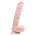 Easytoys - dildo com ventosa e escroto - realístico 26,5cm - cor natural