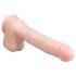 Easytoys - dildo realístico com ventosa e escroto - 29,5cm - cor natural