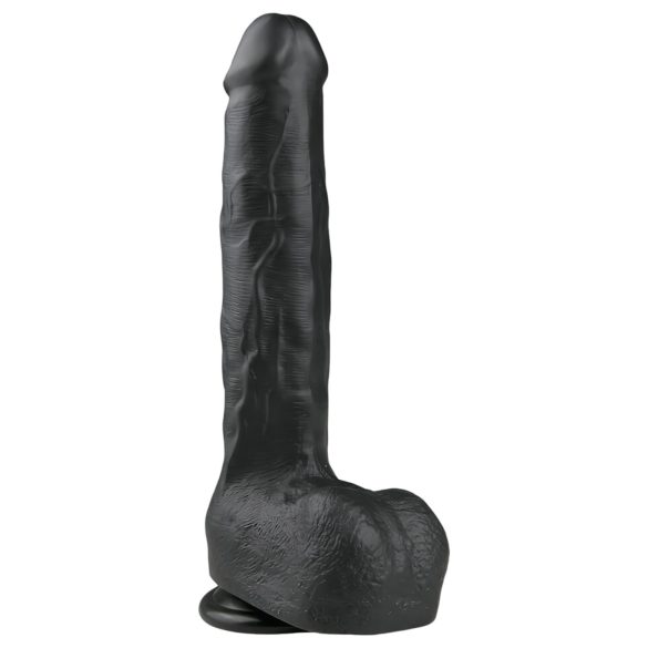 Easytoys - dildo com ventosa e escroto - grande 29,5cm - preto