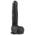 Easytoys - dildo com ventosa e escroto - grande 29,5cm - preto