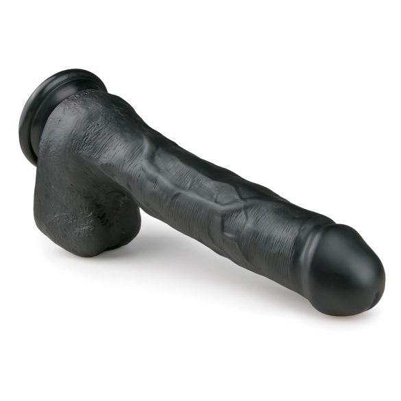 Easytoys - dildo com ventosa e escroto - grande 29,5cm - preto