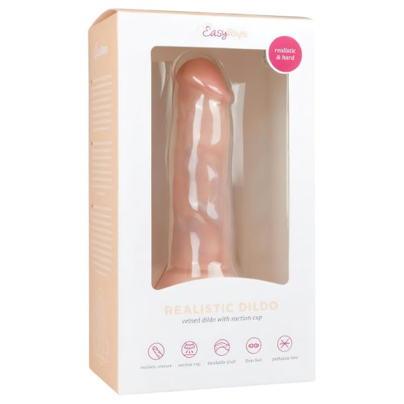 Easytoys - dildo realístico com ventosa - 15,5cm - cor natural