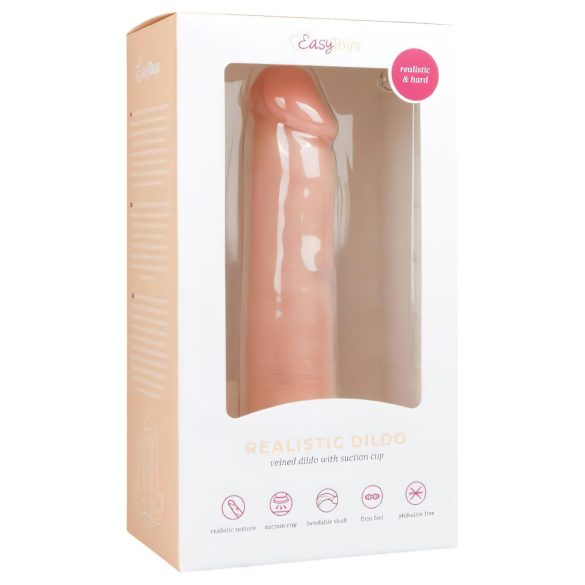 Easytoys - dildo realístico com ventosa - 20,5cm - cor natural