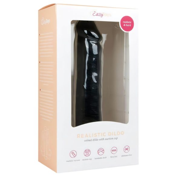 Easytoys - dildo realístico ventosa 20,5cm - preto