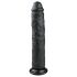 Easytoys - dildo com ventosa extra grande - preto 28,5cm