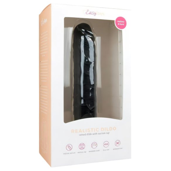 Easytoys - dildo com ventosa extra grande - preto 28,5cm
