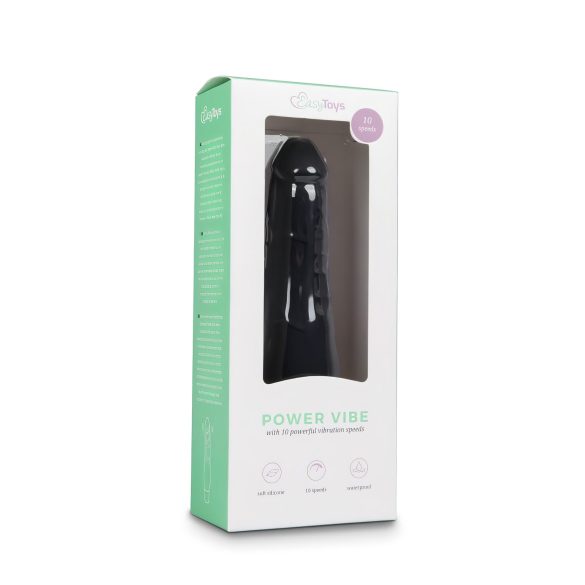 Easytoys Power Vibe - vibrador peniano silicone preto