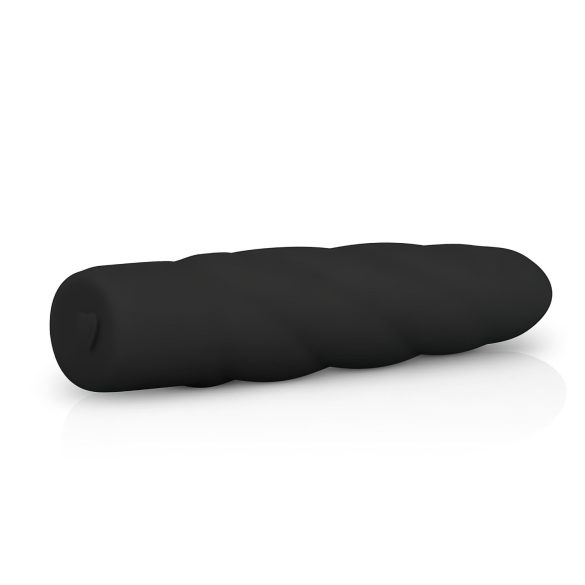 Easytoys - vibrador tipo bastão torcido - silicone preto