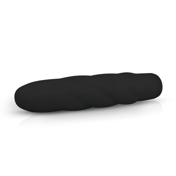 Easytoys - vibrador tipo bastão torcido - silicone preto