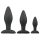 Easytoys Rocket - plug anal kit - 3 peças - silicone preto