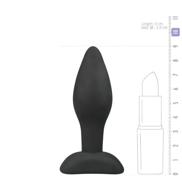 Easytoys - plug anal em silicone - pequeno (preto)
