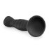 Easytoys Ribbed - dildo anal com ventosa - 14cm - preto