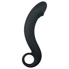 EasyToys - dildo anal curvo - silicone preto
