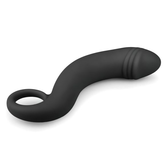 EasyToys - dildo anal curvo - silicone preto