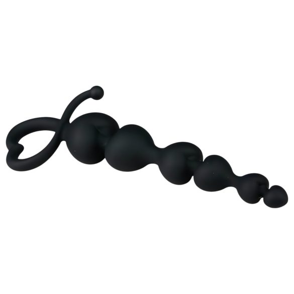 EasyToys - dildo anal com esferas - silicone preto