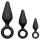 Easytoys - kit plug anal com anel - 3 peças - preto