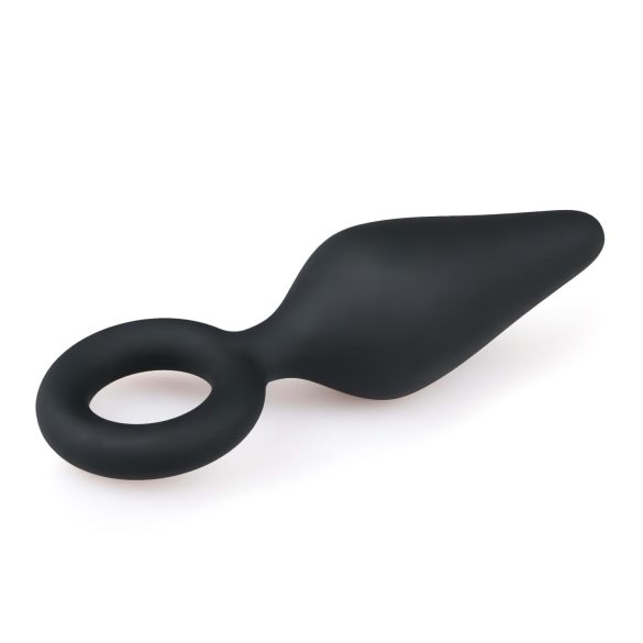 Easytoys - plug anal com anel - médio - preto