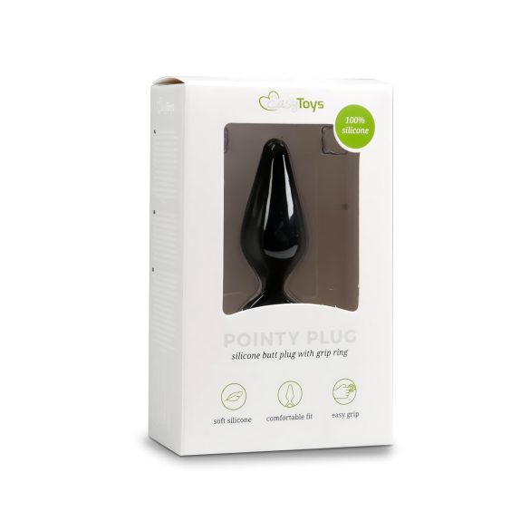 Easytoys - plug anal com anel - médio - preto