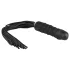 Easytoys - chicote flogger e dildo de silicone 2 em 1 - preto