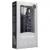 Easytoys - chicote flogger e dildo de silicone 2 em 1 - preto