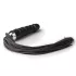 Easytoys - chicote flogger e dildo de silicone 2 em 1 - preto