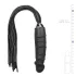 Easytoys - chicote flogger e dildo de silicone 2 em 1 - preto