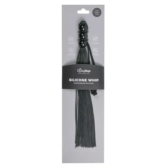 Easytoys - chicote silicone - preto