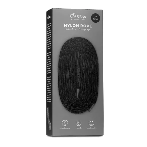 Easytoys Rope - corda de bondage (10 m, preta)