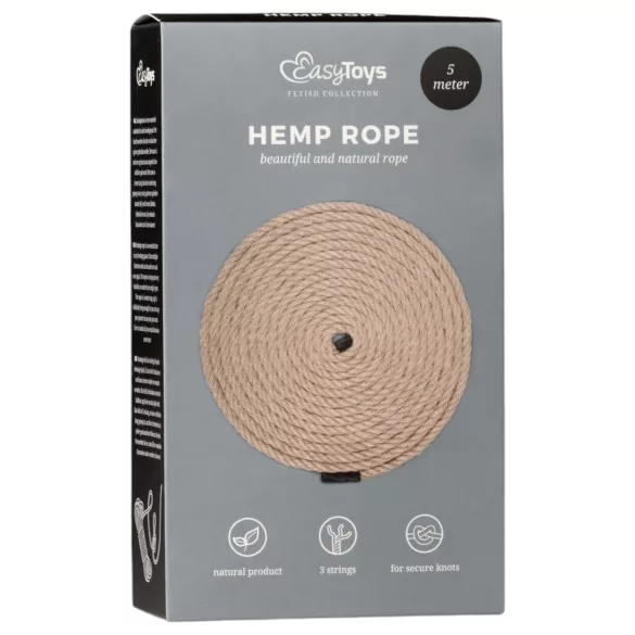 Easytoys Corda de Cânhamo - corda de bondage (5 m, natural)