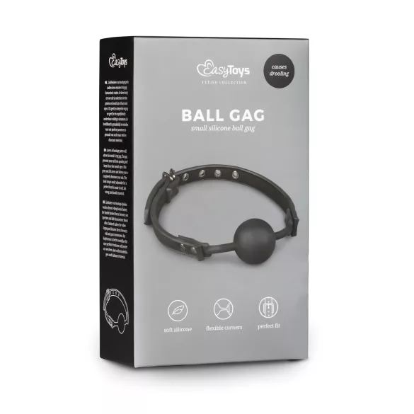 Easytoys - mordaça bola de silicone - preta