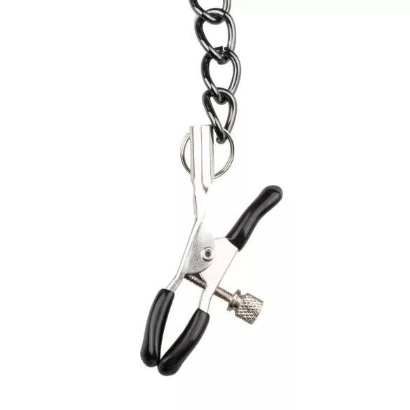 Easytoys - conjunto de mordaça para mamilos, coleira e guia - 4 peças