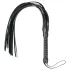 Easytoys - chicote flogger - couro sintético macio - preto